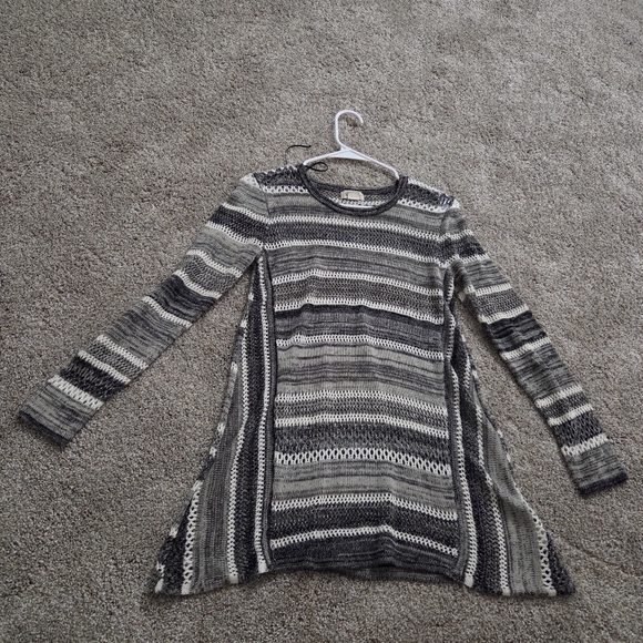 Style & Co. Sweaters - Striped Long Sleeve Shear Knit Sweater